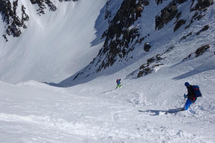 Le couloir du glacier de Valsorey